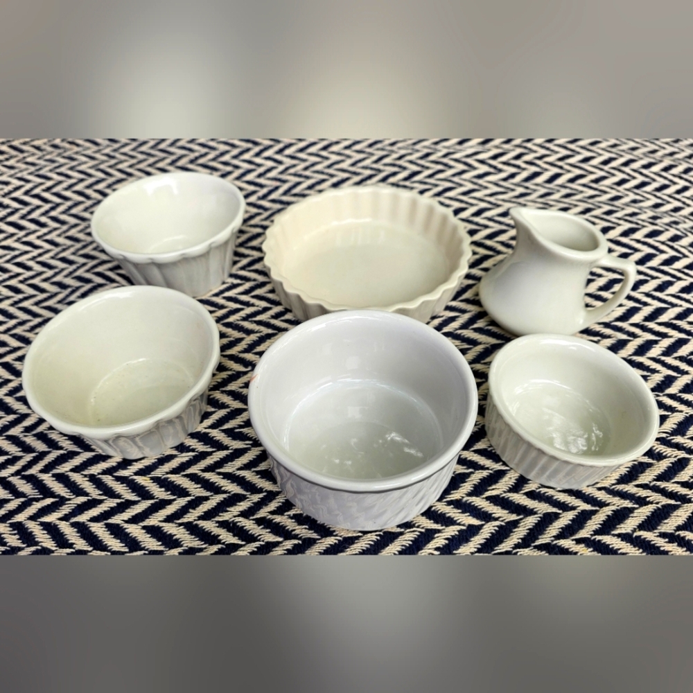 6 Pc Lot Vintage HALL USA Bakeware Lot